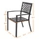 preview thumbnail 13 of 26, Outdoor Dining Set, Iron Finish, Black with Gold Speckles