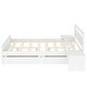preview thumbnail 13 of 11, Full Size Pine Wooden Platform Kids Bed Frame with 2-Removable Storage Drawers, 2-Bedside Tables & Headboard for Bedroom, White