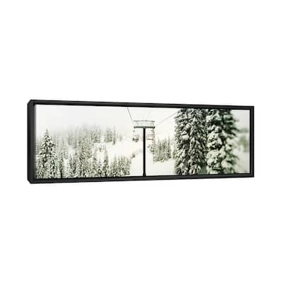 iCanvas "Chair lift and snowy evergreen trees at Stevens PassWashington State, USA" by Panoramic Images Framed Canvas Print
