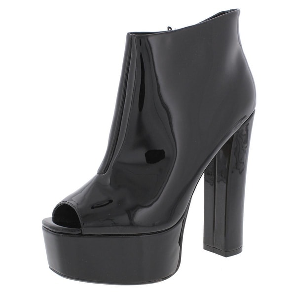 Womens Rhian Patent Open Toe Platform Boots Womens Rhian Patent Open Toe Platform Boots