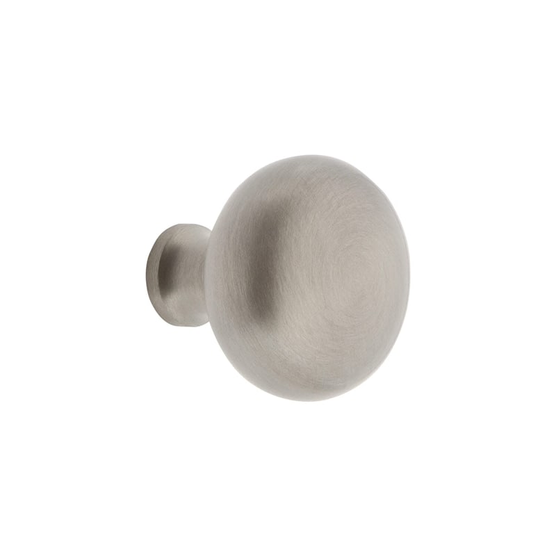 Grandeur FIFT-BRASS-KNOB Fifth Avenue 1-3/8” Solid Metal Mushroom - Satin Nickel