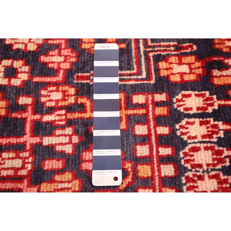 ECARPETGALLERY Hand-knotted Andelz Dark Navy, Red Wool Rug - 4'1 x 6'11