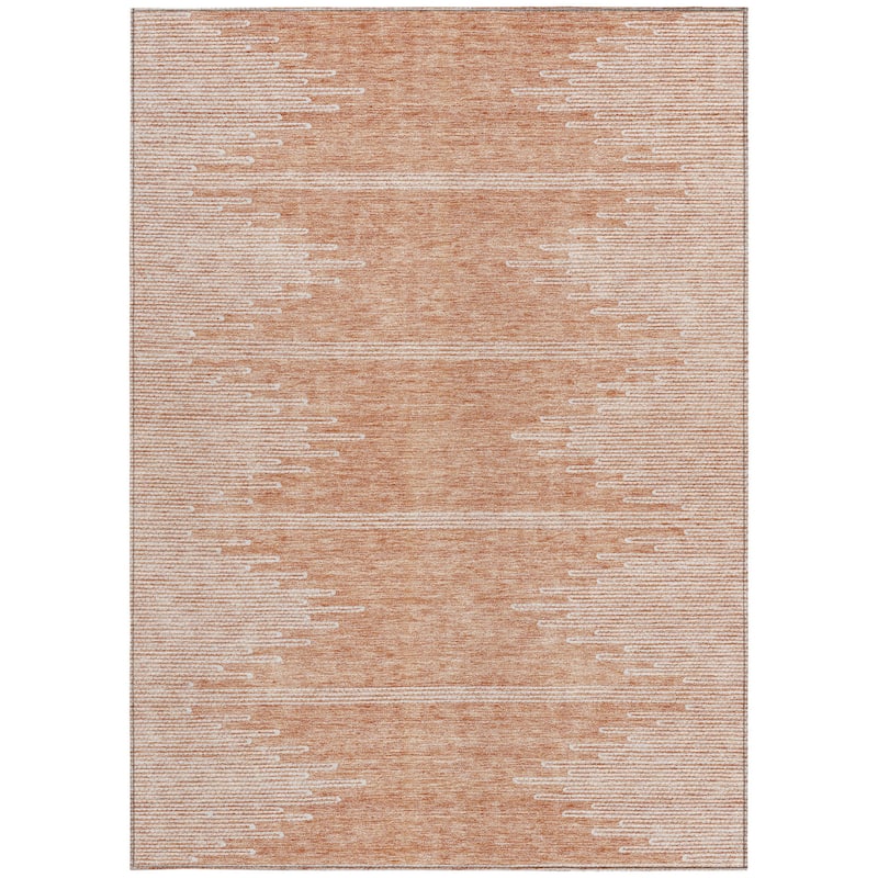 HomeRoots Abstract Transitional Rectangle Outdoor Rug