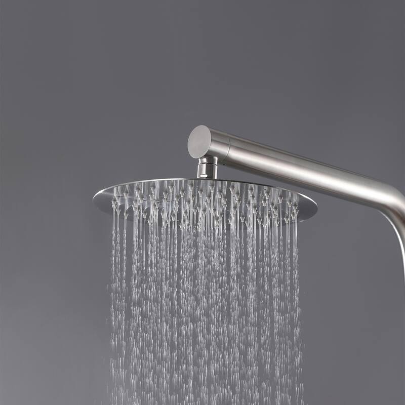 87"H Stainless Steel Freestanding Outdoor Shower with Handheld shower