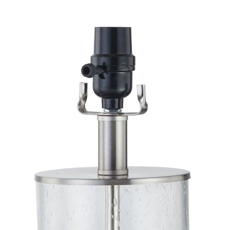 23.75" Clear Glass Table Lamp Set (Set of 2) - 13*13*23.75