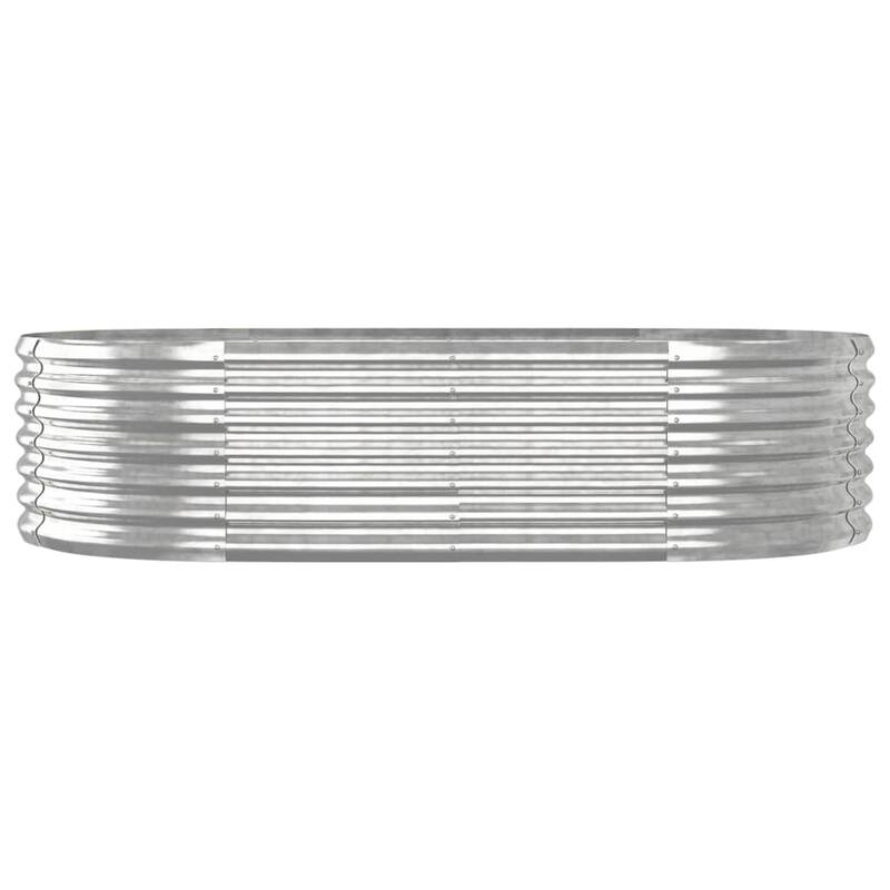 vidaXL Raised Garden Bed Raised Flower Bed Galvanized Steel Outdoor Planter