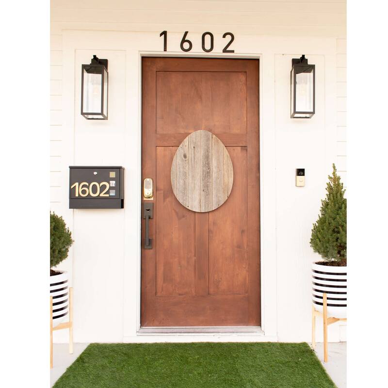 18" Rustic Farmhouse Wooden Large Egg - 18" H x 13.75" W