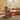 Round Mango Wood Table with 2 Cane Shelves