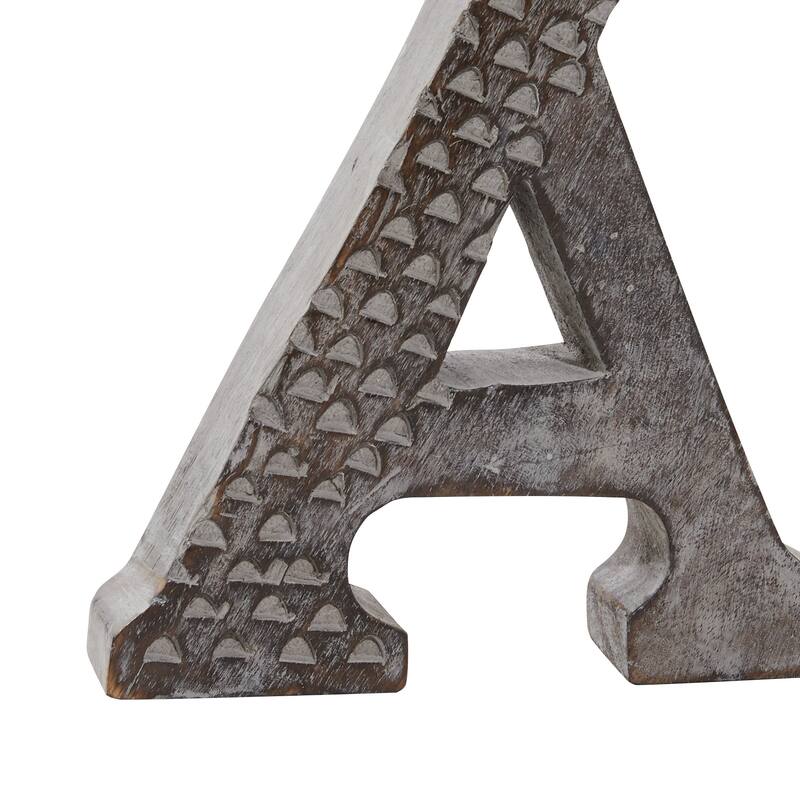 Wood Traditional Decorative Sign (Set of 6) - S/6 8"H