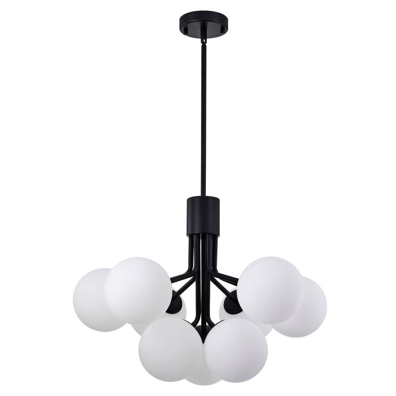 Clarisse 24 Inch Chrome Polished Finish Ceiling Lighted Chandelier Modern-Contemporary Style 9-Light - N/A