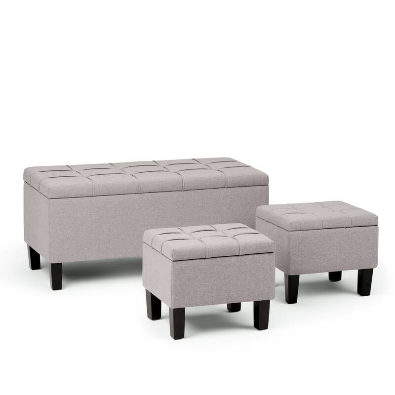 WYNDENHALL Lancaster 44 inch Wide Contemporary Rectangle Storage Ottoman