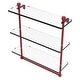 preview thumbnail 33 of 53, Allied Brass Foxtrot Collection 16 Inch Triple Tiered Glass Shelf with Integrated Towel Bar 16 - Fire Engine Red