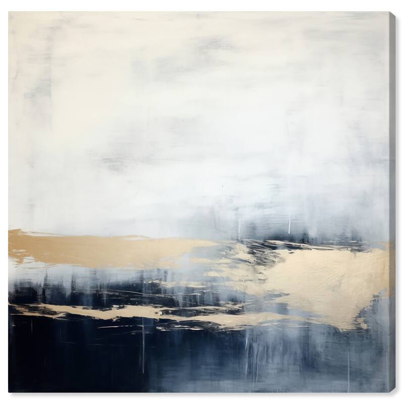 Wynwood Studio Canvas Abstract Gold Cloud Within Gold and Metallic Gold Modern & Contemporary Wall Art Canvas Print