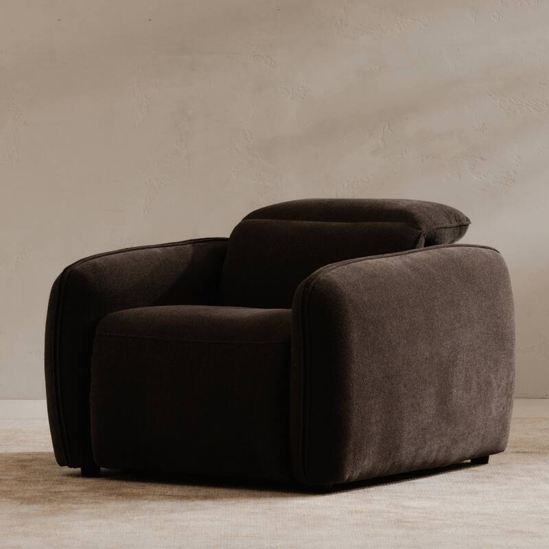NADAAL STUDIOS Yarrow, Power Recliner Chair, Polyester Upholstery, High-Density Foam Cushions, Dusk Grey