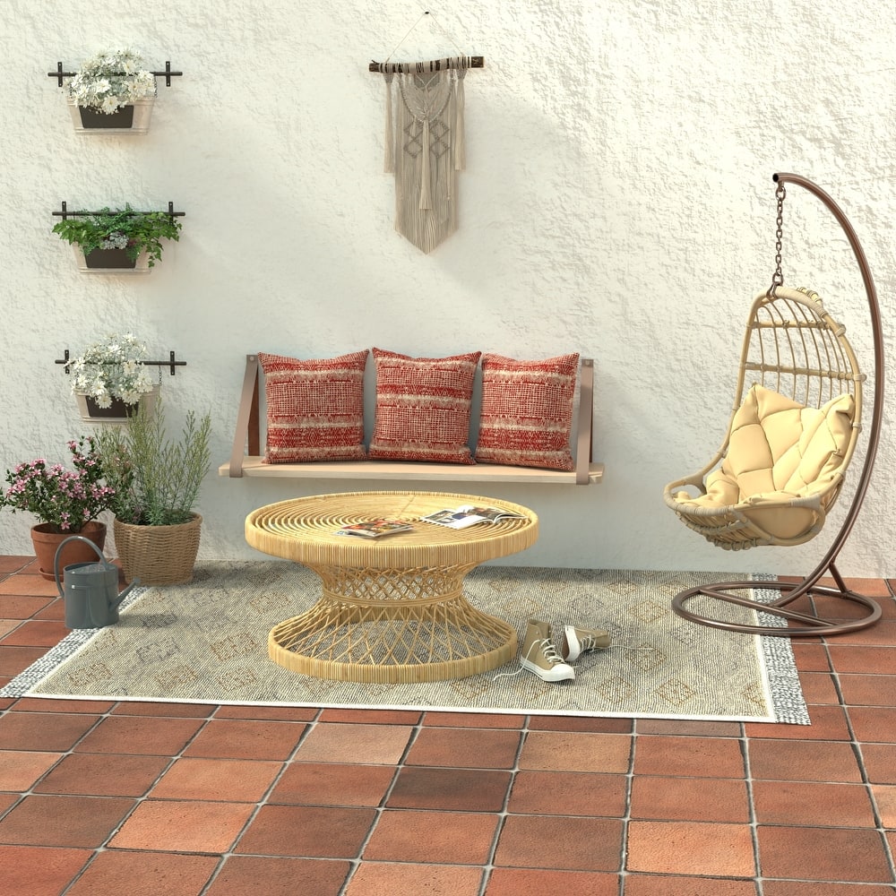 20" x 20" Outdoor Throw Pillow with Welt - Set of 2 - 20'' L x 20'' W x 5'' H