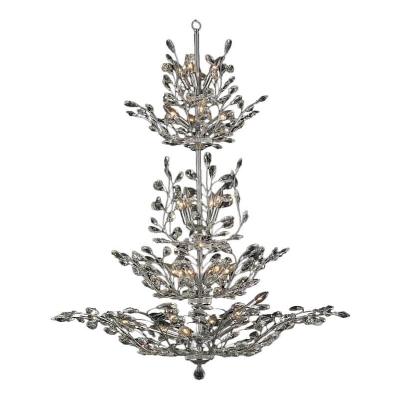 Worldwide Lighting W8315242  Aspen 26 Light 42" Wide Chandelier with Crystal Accents - Chandeliers For Bedrooms by Overstock.com