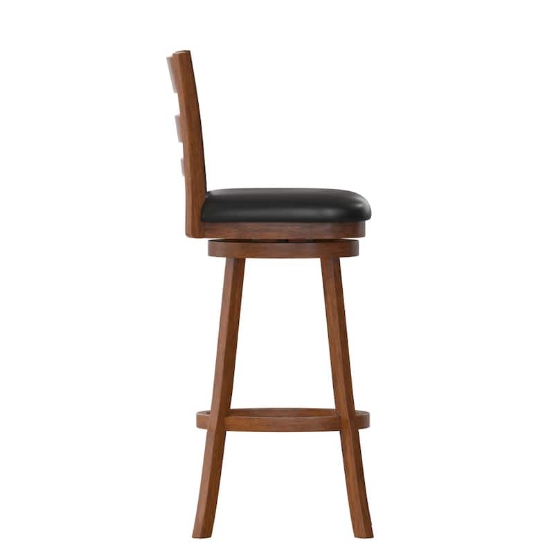 Upholstered Commercial Wooden Swivel Bar Stool