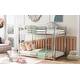 preview thumbnail 28 of 32, Twin over Twin Size Metal Low Bunk Bed with Ladder and Fence for Kids' Bedroom