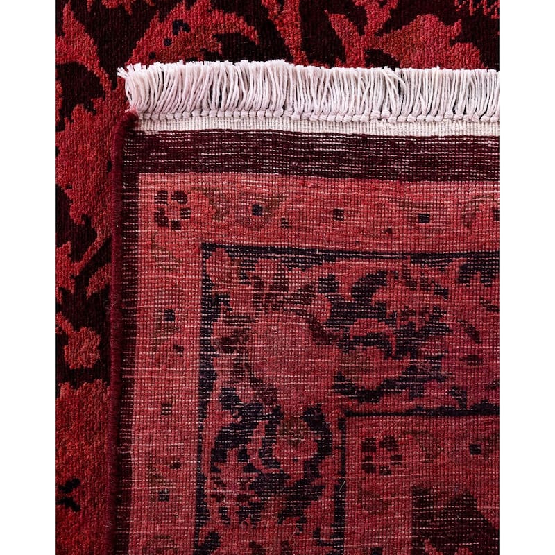 Contemporary Overdyed Wool Hand Knotted Area Rug - 3' 3" x 5' 4"