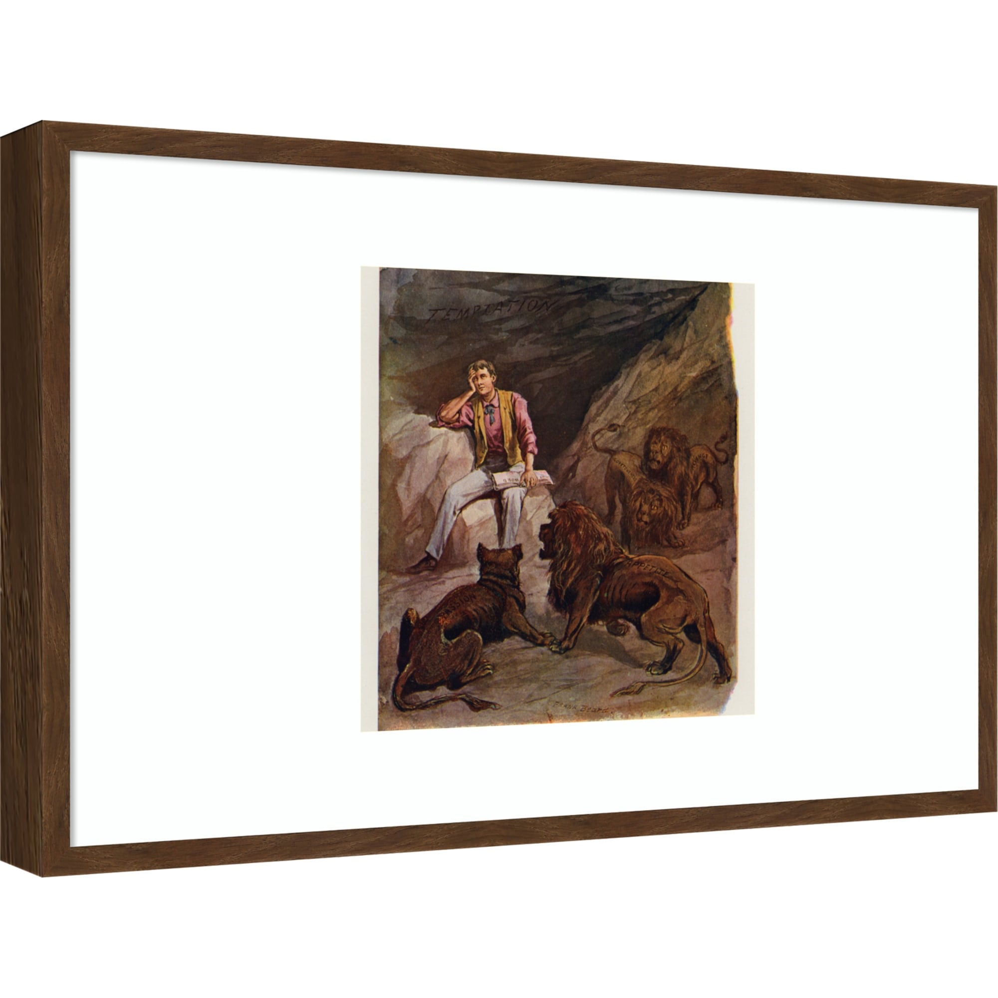 Dare To Be A Daniel by Frank Beard Wood Framed Wall Art Print
