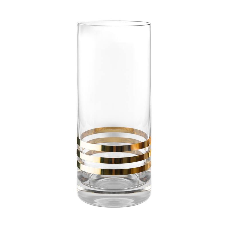 Majestic Gifts Inc. Crystal Glass Highball Tumblers-14 Oz- Set of 4