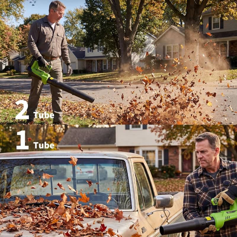 550CFM/ 130MPH Cordless Leaf Blower, 6 Variable Speed for Lawn Care, Yard, Garden, Driveway