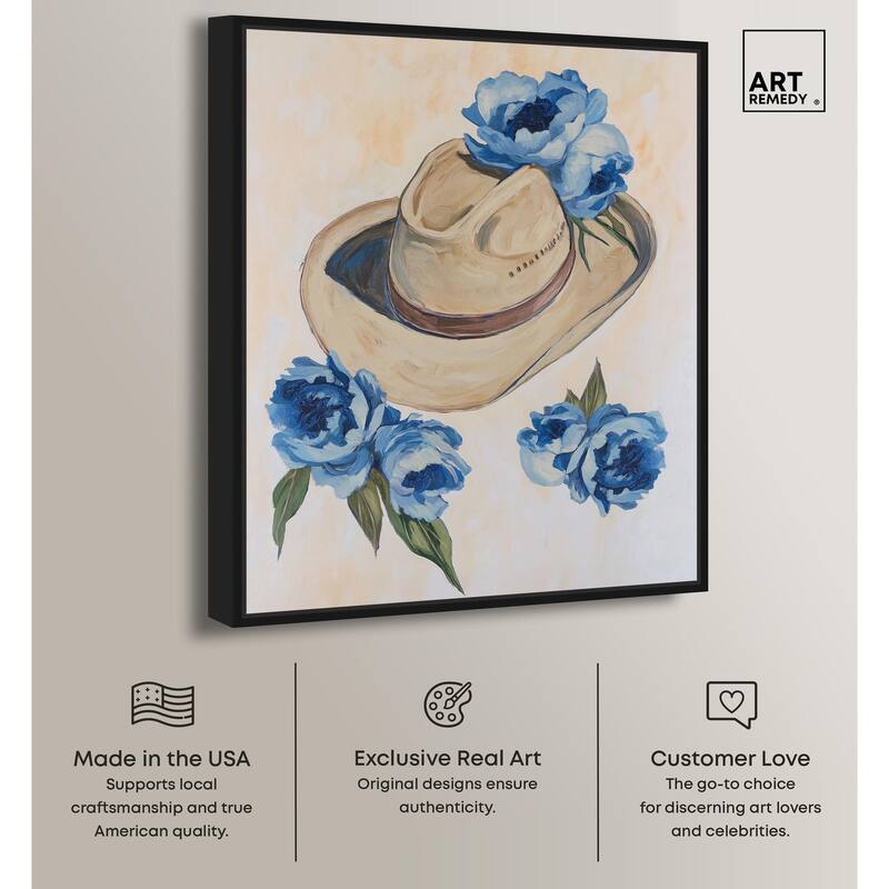 Brimming Blues I Canvas by Art Remedy