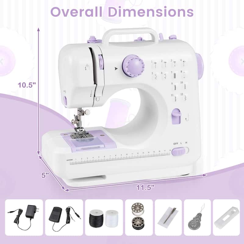 Costway Sewing Machine for Beginners Mini Sewing Machine with 12