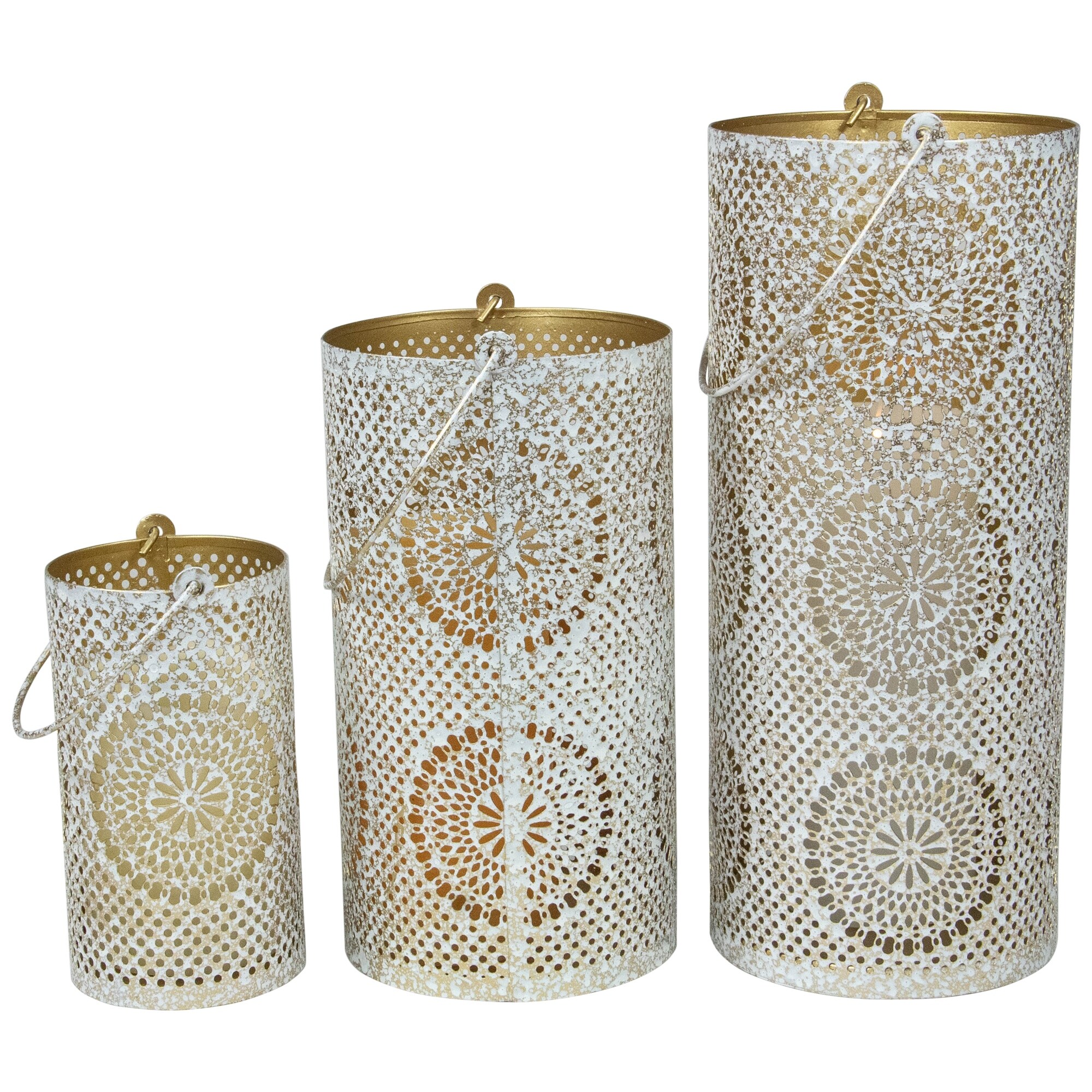 Candle Hurricane Lantern, For Table Top, Mantle, Wall Hanging, or Garden  Display, Indoor & Outdoor Use, Gold