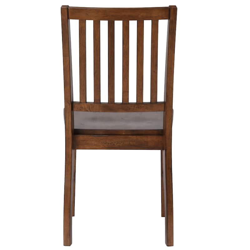 Distressed Wooden Side Chairs - 36" - Brown - Set of 2