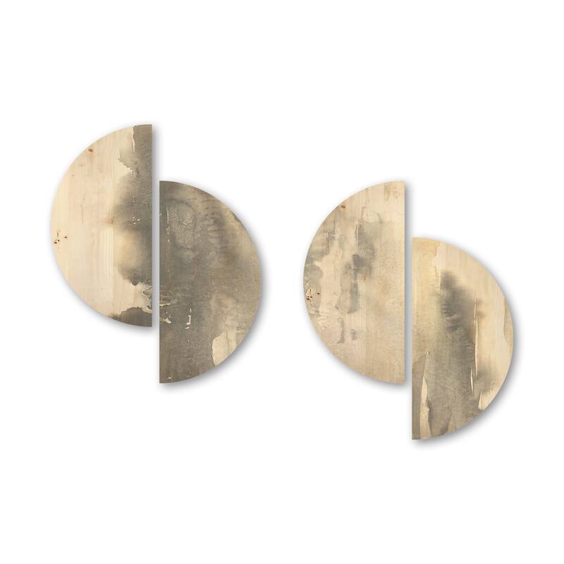 Designart 'Gold Glamour Direction II' Modern & Contemporary Wood Wall