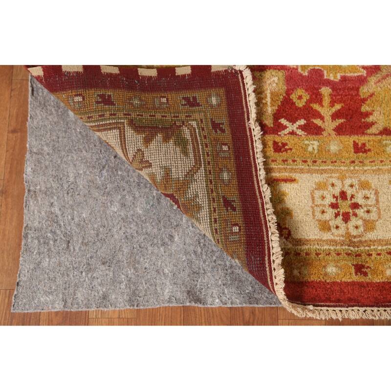 All-Over Agra Indian Area Rug Handmade Wool Carpet - 6'0"x 9'2"