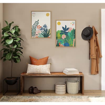 Kate and Laurel Sylvie Zen Garden 1 and 2 Framed Canvas Art Set by Kelly Knaga