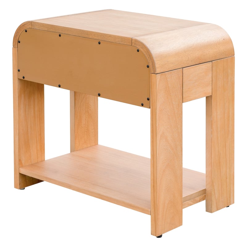 INK+IVY Jameson Modern One Drawer Waterfall Nightstand
