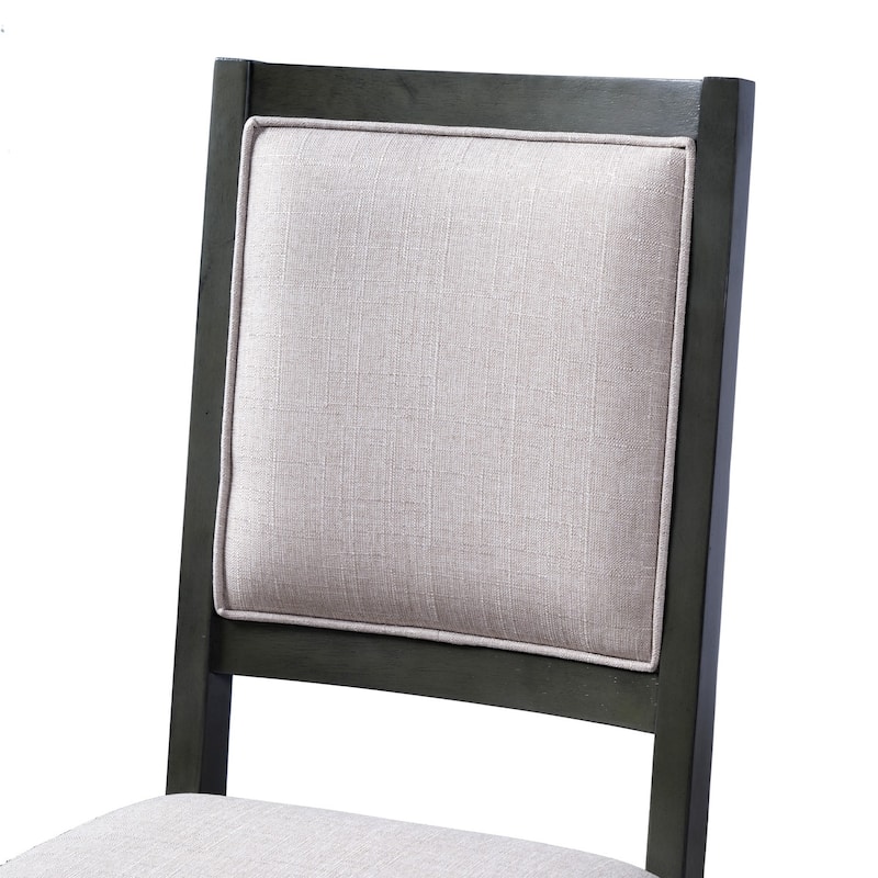 7-Piece Set, 58-82" Extendable Dining Table with 6 Upholstered Dining Chairs