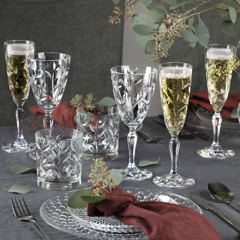 Majestic Gifts Inc. Glass Wine Goblets -7.7 Oz.-Set/6