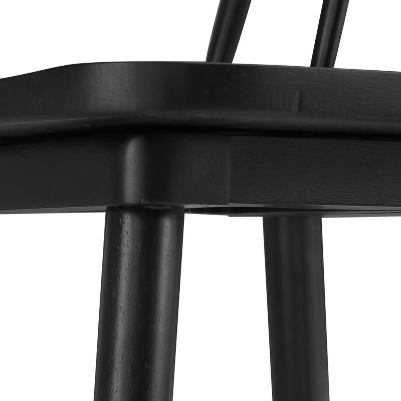Modern 24″ Windsor Swivel Wooden Counter Height Bar Stool with Ergonomic Back