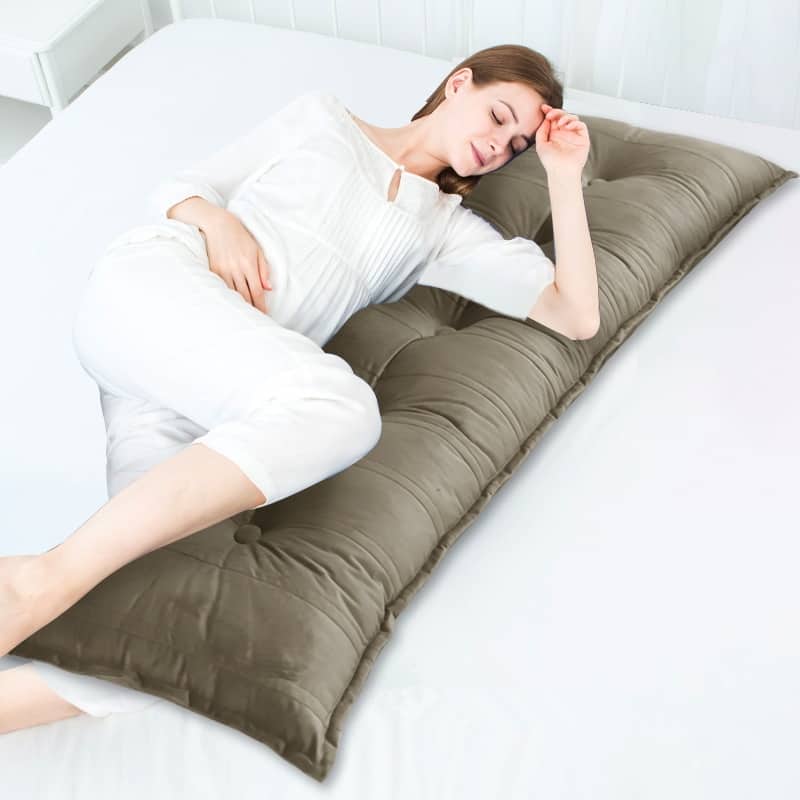 WOWMAX Button Tufted Body Pillow Decorative Side Sleeper Leg Pillow