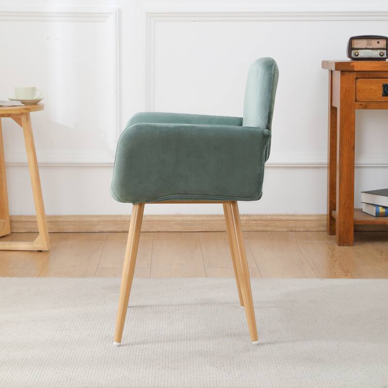 Upholstered Side Dining Chair with Metal Leg