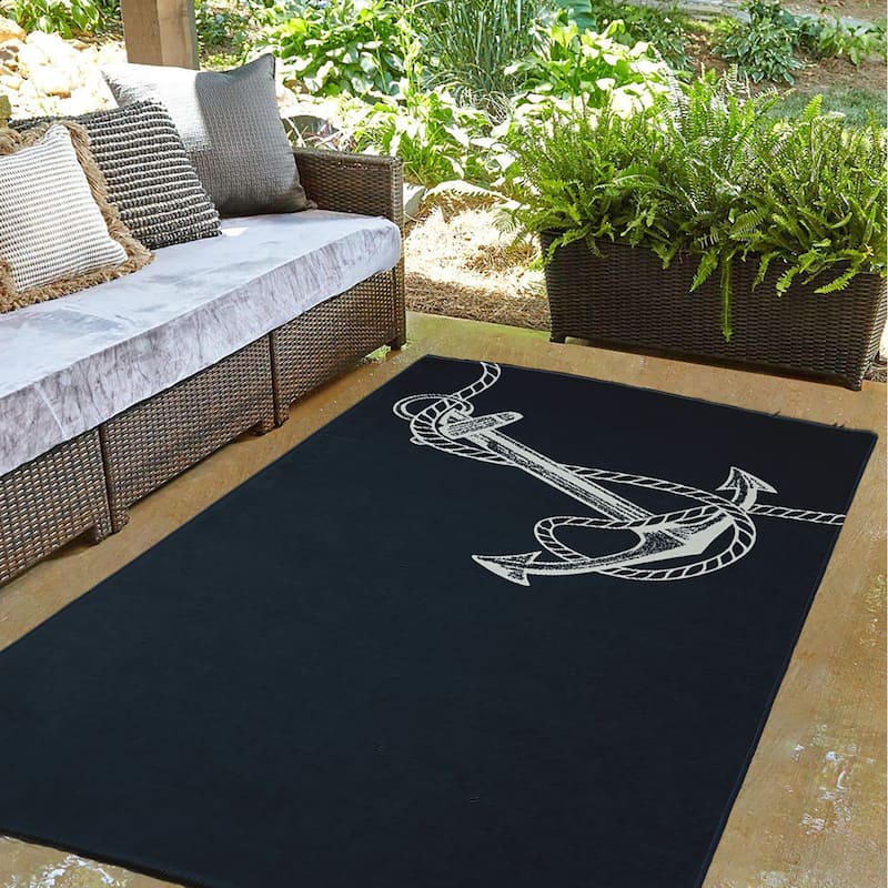 Anchored Nautical Indoor/Outdoor Rug