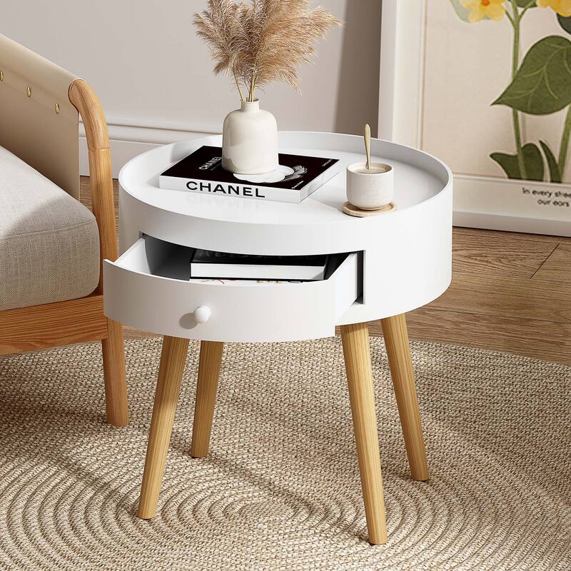 18"H Storage Drawer Bedside Table,Coffee Table