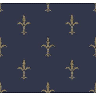 Simonyi, Fleur De Lis Wallpaper, 27 in x 27 ft = 60.75 sq ft, Wallpaper Roll