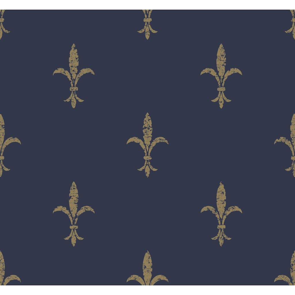 Simonyi, Fleur De Lis Wallpaper, 27 in x 27 ft = 60.75 sq ft, Wallpaper Roll