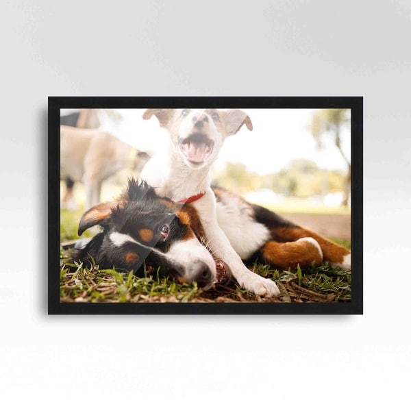 10x22 Black Picture Frame - Wood Picture Frame Complete with UV