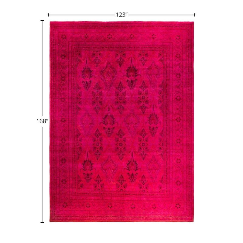 Contemporary Overdyed Wool Hand Knotted Area Rug - 10' 3" x 14' 0"