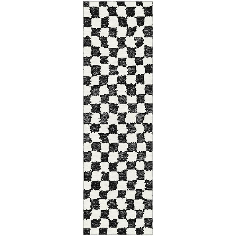 Premium Washable Super Soft Casual Checkered Mayfield Rug