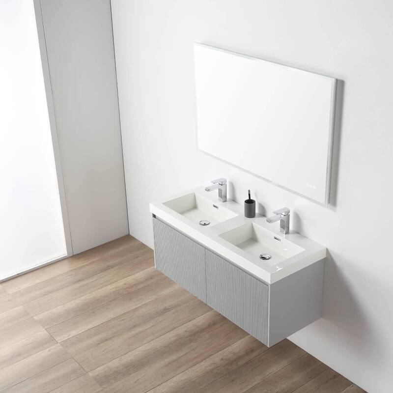 Blossom Positano 48" Floating Double Sink Vanity with Acrylic Top