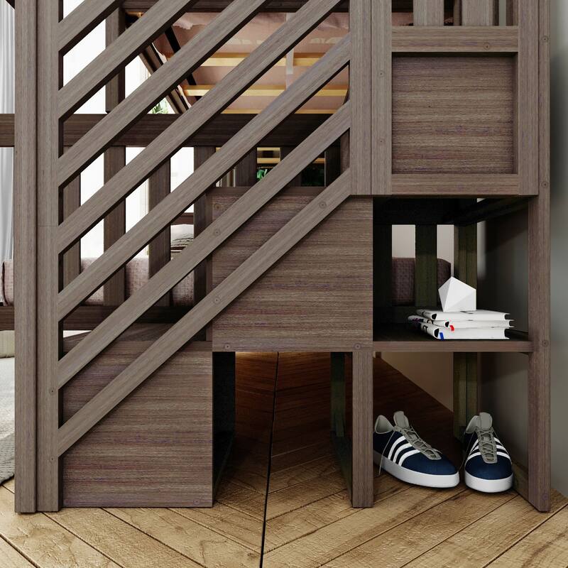 Max and Lily Twin over Full Staircase Bunk