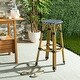preview thumbnail 1 of 13, SAFAVIEH Outdoor Kelsey 30-inch Bar Stool (Fully Assembled) - 14.60" W x 14.60" D x 29.50" H