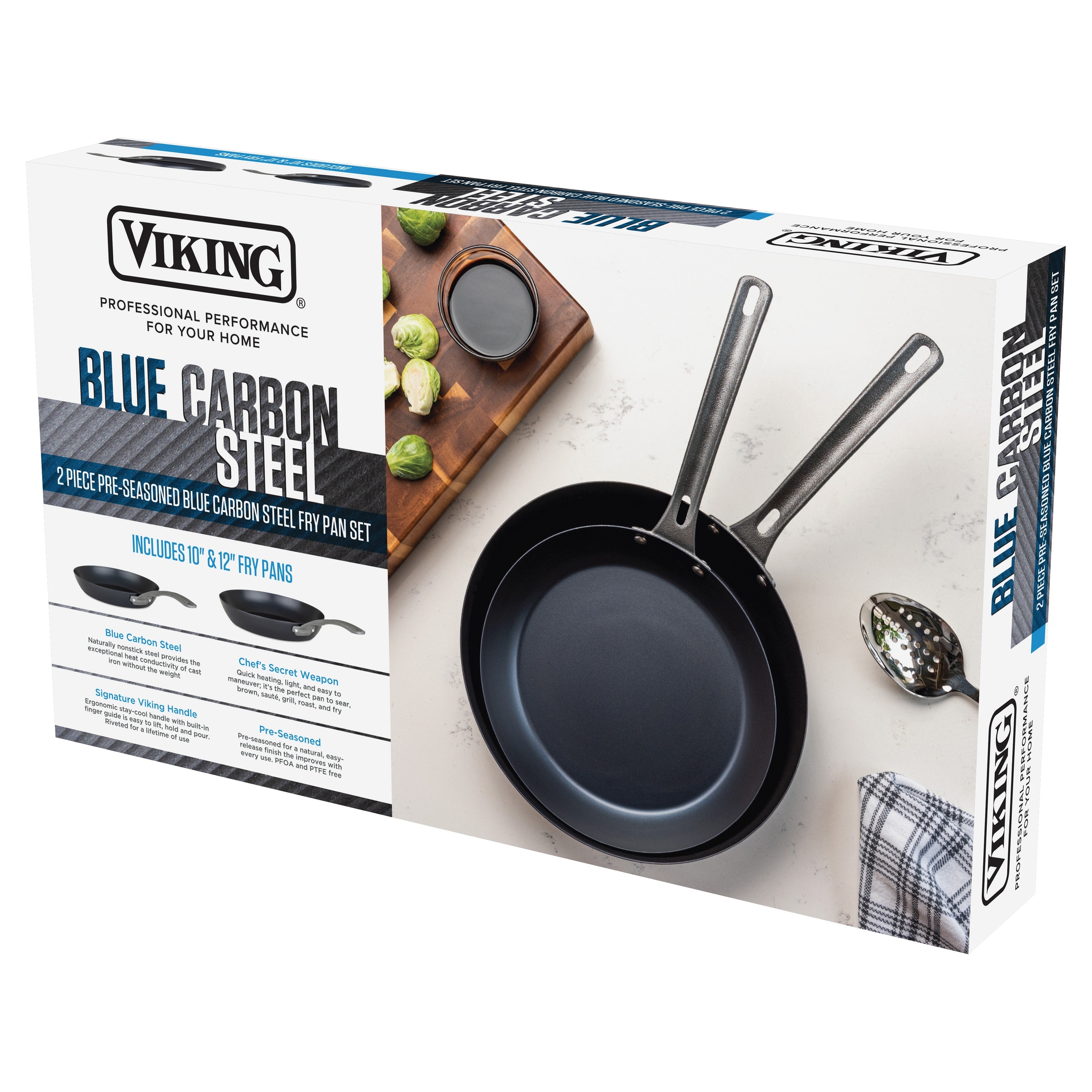 Viking Blue Carbon Steel Fry Pan 12